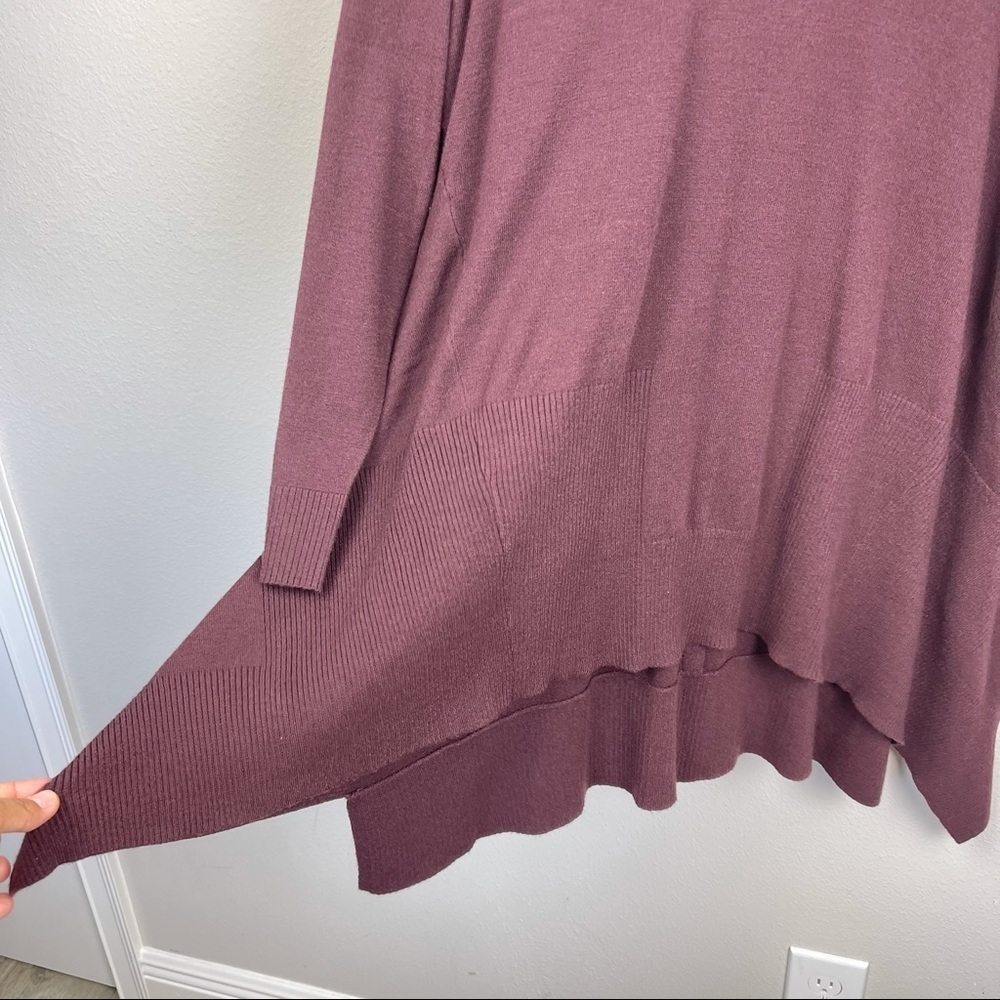 ✅ NWT Westbound Wine Asymmetrical Soft Sweater Tunic - Picture 5 of 10